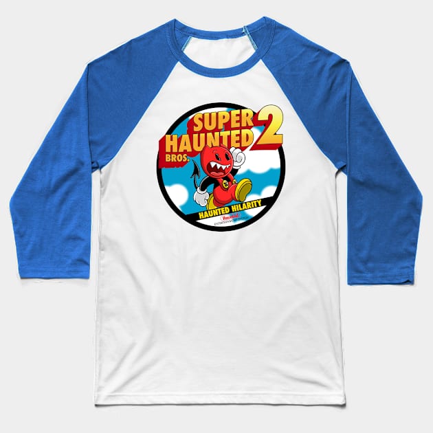 Super Haunted Bros 2 Baseball T-Shirt by chrisnazario